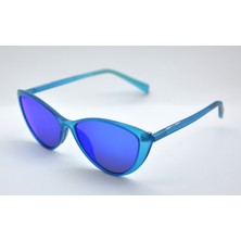 Italia Independent Italıa Independent 0404 51 027 Şeffaf Mavı Cat Eye Mavi Aynalı Kız Çocuk Güneş Gözlüğü