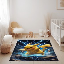 Pikachu ve Şimşekler Çocuk Halısı M17