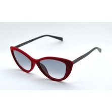 Italia Independent Italıa Independent 0404V 51 053 Kırmızı Kadife Cat Eye Gri Kız Çocuk Güneş Gözlüğü