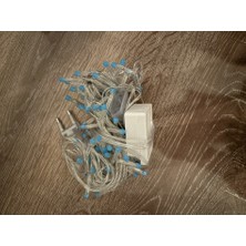 Epilons 10 M 100 Led Damla Uçlu Mavi Işık Şeffaf Kablo MZ-17-6