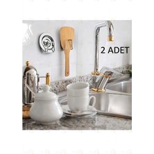 MAİN SHOP 2 Adet Gümüş Renk Yapışkanlı Paslanmaz Çelik Bulaşık Sünger Tutucu Bulaşık Süngeri Tutacağı Askı M- Sng1
