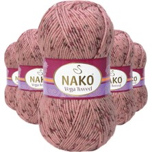 Najmaddin 5 Adet Vega Tweed Premium Akrilik El Örgü Ipi Yünü No: 31760 Tedarik Najmaddin