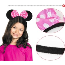 Najmaddin Pembe Fiyonklu Minnie Mouse Tacı Mini Kulak Bayilik Najmaddin