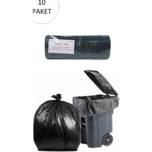 Najmaddin Hantal Boy Çöp Torbası 100 x 150 cm 10 Lu Rulo x 10 Paket = 100 Adet (Siyah) Tedarik Na
