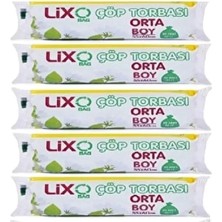 Najmaddin Orta Boy Çöp Torbası 55 x 60 cm 20 Li Rulo x 5 Paket = 100 Adet (Mavi) Tedarik Najmaddi
