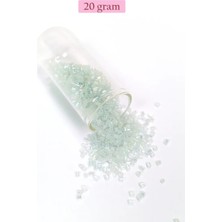 Najmaddin Kesme Cam Boncuk 2mm - 20 Gram - Şeffaf Beyaz -BNC320 Tedarik Najmaddin