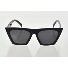 Najmaddin Siyah Çerçeve Cat Eye Kadın Güneş Gözlüğü - Moda Gözlük Tedarik Najmaddin