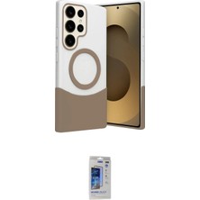 İlkyaz Fashion Ieg™ Galaxy S24 Ultra Kılıf Kozmos Form Özel Seri - Siyah Durable Full Glue Curved Hayalet Cam