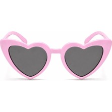 Nemere Pembe Retro Kalp Gözlük – 80’ler 90’lar Stil Parti Gözlüğü