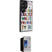 İlkyaz Fashion Ieg™ Galaxy S23 Ultra Kılıf Odak Klasik Serisi - Siyah Durable Full Glue Curved Hayalet Cam