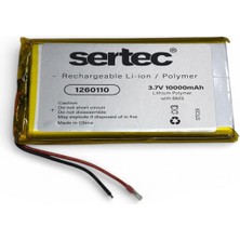 Aydogan's Sertec 1260110 3.7V 10.000MAH Li-Polymer Pil (DEVRELI/1.5A)
