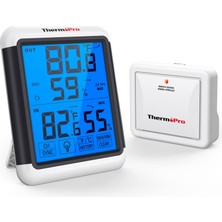 Delixa TP65C Kablosuz Termo-Higrometre Dijital Termometre Higrometre Iklim Monitörü Kablosuz Dış Mekan Sens