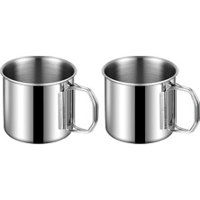 Delixa 2 Adet 250 ml Katlanır Kulp Kamp Bardağı Fincanı MT163-2