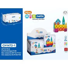 Pileli Store CH1472-1 3.75CM  Mini Magnetic Blokmetal Kutu  24 Pcs
