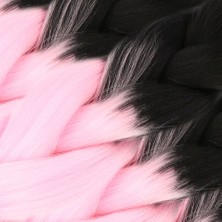 Bigelal Afrika Örgüsü ve Rasta Için Sen Ombreli / Siyah / Şeker Pembe