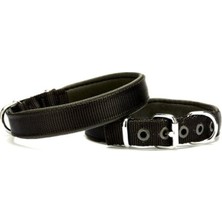 Feifei Softlu Köpek Boyun Tasması 1,5 cm x 30 cm Siyah