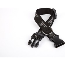 Bigelal Köpek Desenli Dokuma Köpek Boyun Tasması 3 cm x 36-60 cm