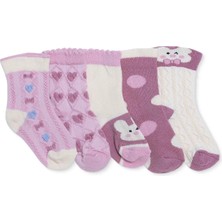Hellobaby Kız Bebek 5li Soket Çorap Puantiye Baskılı