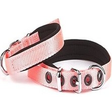 Bigelal Softlu Köpek Boyun Tasması 1,5 cm x 35 cm Pembe
