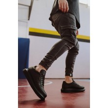 Bigelal Yüksek Taban Günlük Ayakkabı Siyah (Siyah Taban)