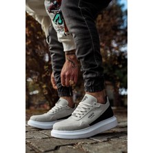 Bigelal Yüksek Taban Günlük Süet Ayakkabı Taş