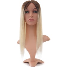 Bigelal Kahverengi / Beyaz Platin Ombreli Baby Taban Tepelik / 13X14CM