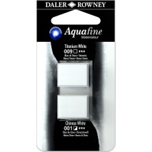 Daler Rowney Aquafine 009-001 2'li Taş Sulu Boya Titanium White ve Chinese White Beyaz Renk Seti