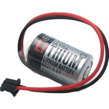 Uravas Store ER3V 3.6V 1/2AA Size Lithium Pil - Siyah Soket