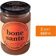Bone Sante İlikli Kemik Suyu 660 ml x 2 – Türkiye Üretimi, Yüksek Protein ve Kolajen Kaynağı, Sağlıklı ve Kolay Tüketim