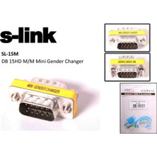 S-link sl-15m Vga erkek-erkek 15pin Dönüştürücü