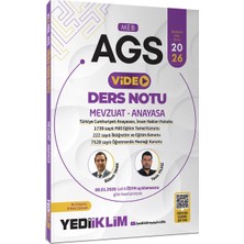 Yediiklim Yayınları 2026 Meb Ags Mevzuat ve Anayasa Video Anlatımlı Ders Notu