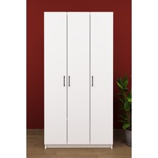 Asra Trend Lüks 3 Kapaklı Portmanto Askılı Vestiyer %100 MDF Ayakkabılık Dolabı V07