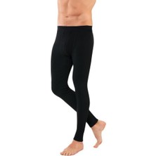 Feelline 101 Erkek Termal Tayt Içlik Siyah Pamuk Polyester Elastan Süper Esnek ve Hafif