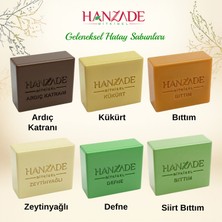 Hanzade Bitkisel El Yapımı Defne, Bıttım, Zeytinyağlı, Kükürt, Ardıç Katranı, Siirt Bıttım Sabunu Karışık 6 Kalıp