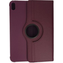 Uravas Store Ipad 2022 10.9 (10.nesil) Kılıf 360 Tablet Deri Kılıf - Mürdüm