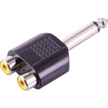 PM-4210 6.3 Mono Erkek-2 Rca Dişi Çevirici