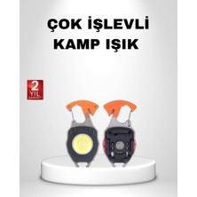 Mini LED Anahtarlık Fener – Şişe Açacağı Tornavida Düdük USB Şarj Özellikli