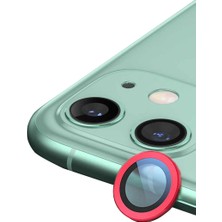 Iphone 11 Raze Metal Kamera Lens - Kırmızı