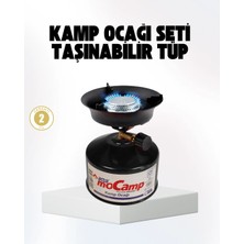 Kamp Ocağı Gazlı Taşınabilir Pişirme Seti Üç Ayaklı Denge Aparatlı