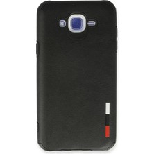 Galaxy J7 Kılıf Loop Deri Silikon - Siyah