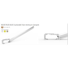 Koral Ayarlı Balkon Çamaşır Askılığı 80X30/60X25