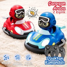 SmartFox Uzaktan Kumandalı Çarpışan Araba Seti 2’li – Işıklı Müzikli USB Şarjlı Oyuncak Araba