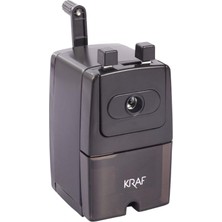Kraf 690G Kollu Kalemtraş Siyah Renkli Metal Kalemtraş 1 Adet Kullanım için Uygun