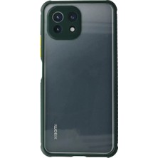 11 Lite Kılıf Miami Şeffaf Silikon - Koyu Yeşil