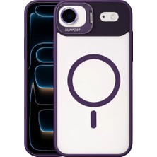 Iphone 17 Air Remim Lensli Magsafe Standlı Kapak - Derin Mor