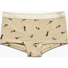Paul Kenzie x Doğa Derneği - Desenli Kadın Boyshort Külot - Alaca Sansar