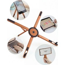 Fibaks Cep Boy Portatif 4'ü 1 Arada Manyetik Alüminyum Stand Laptop Tablet Telefon Tutucu Tripod Tüm Cihazlar ile Uyumludur
