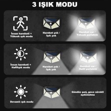 TeknoKapsül 100 LED Dış Mekan Solar Aydınlatma Fotoselli Solar Lamba Hareket Sensörlü