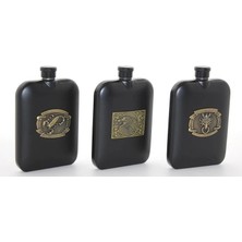 Paslanmaz Çelik Kabartmalı Tekli 6 Oz Matara ALK2666