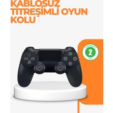 Ps4 Uyumlu Kablosuz Oyun Kolu – Titreşimli, Şarjlı Ergonomik